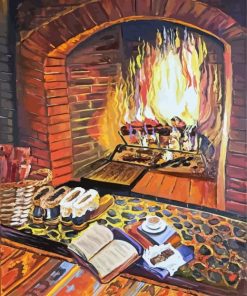 Hearth Fireplace Art Paint By Numbers