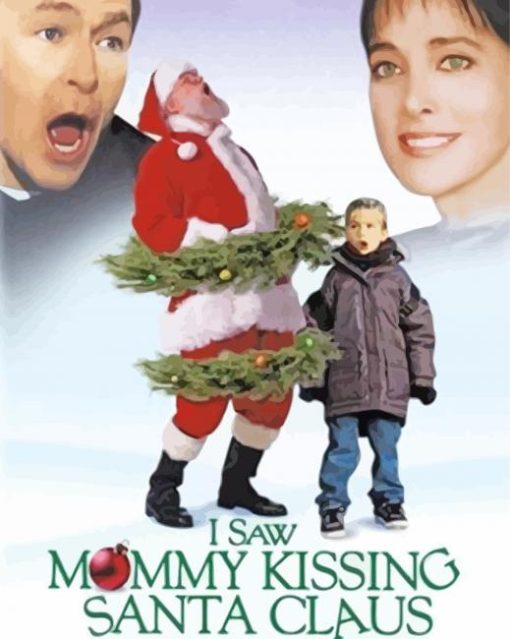 I Saw Mommy Kissing Santa Claus Poster Paint By Numbers