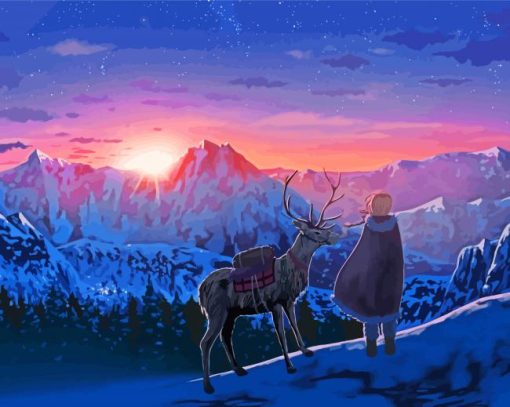Illustration Moose Art Paint By Numbers