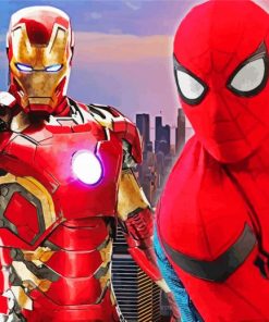 Iron Man And Spider Man Paint By Numbers