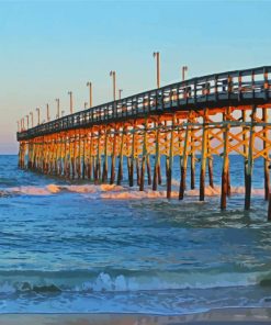 Isle Beach Fishing Pier Paint By Numbers