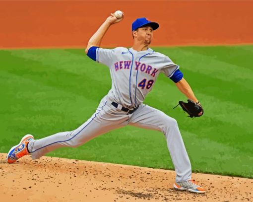 Jacob Degrom Baseball Pitcher Paint By Numbers