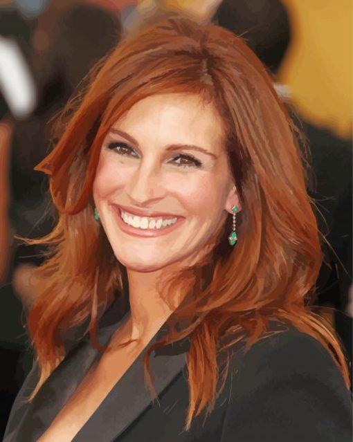 Julia Roberts In Black Suit Paint By Number