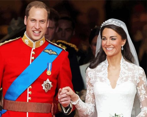 Kate Middleton And Prince William Paint By Number