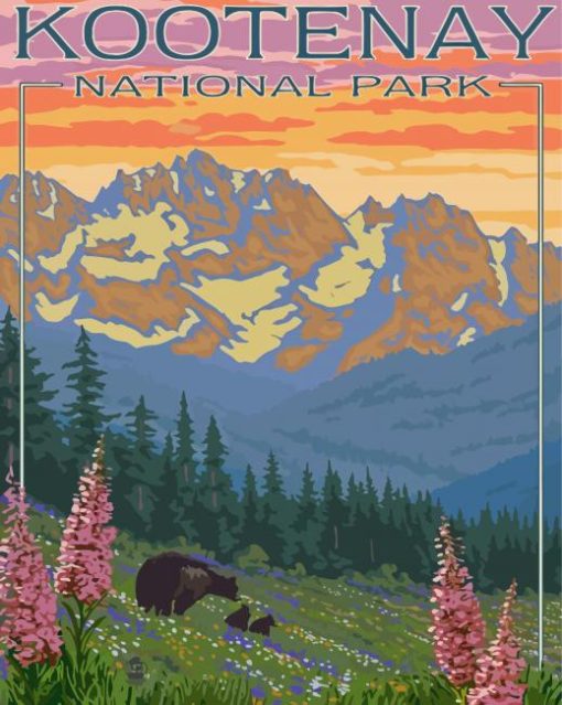 Kootenay National Park Poster Paint By Number