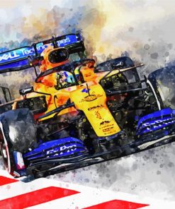 Lando Norris F1 Car Art Paint By Numbers