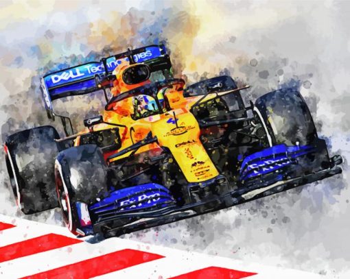 Lando Norris F1 Car Art Paint By Numbers