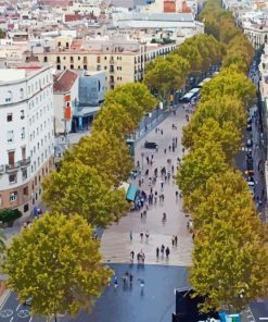 Las Ramblas Spain Paint By Numbers