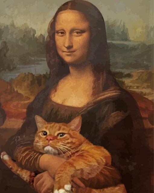 Leonardo Mona Lisa Cat Paint By Numbers