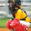 Little Boy Playing Baseball Paint By Numbers