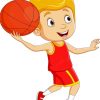 Little Boy With Basketball Paint By Numbers