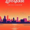 Liverpool Skyline Uk Poster Paint By Numbers