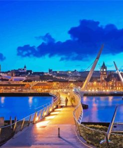 Londonderry Bridge At Night Paint By Number