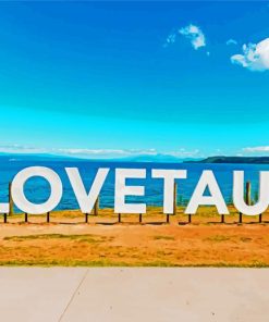 Love Taupo New Zealand Paint By Numbers