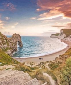 Lulworth Cove Landscape Paint By Numbers