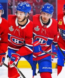 Montreal Canadiens Hockey Players Paint By Number