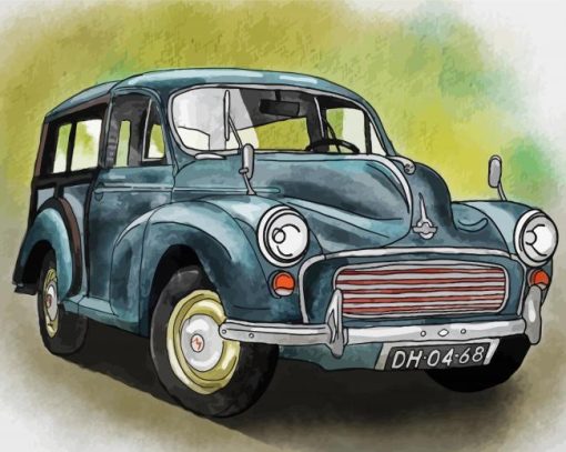 Morris Minor Traveller Art Paint By Numbers