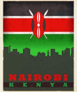 Nairobi Kenya Poster Paint By Numbers