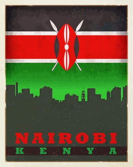 Nairobi Kenya Poster Paint By Numbers