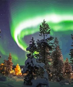 Northern Lights In Lapland Finland Paint By Number