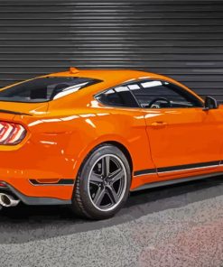 Orange Mach 1 Mustang Paint By Numbers