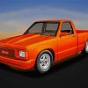 Orange 1984 GMC Art Paint By Numbers