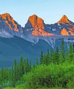 Oregon Three Sisters Mountains Paint By Number