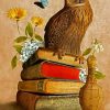 Owl Bird On Books Paint By Number