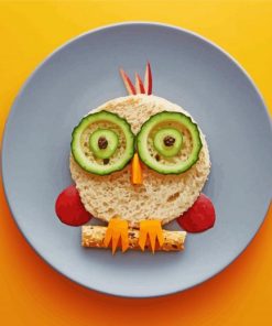 Owl Funny Food Paint By Number