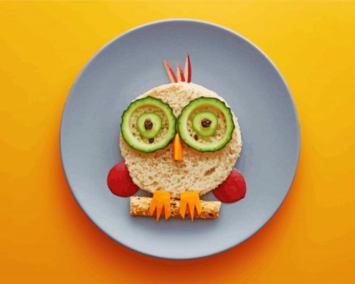 Owl Funny Food Paint By Number