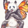 Panda With Wings Art Paint By Number