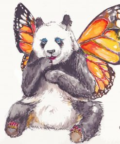 Panda With Wings Art Paint By Number