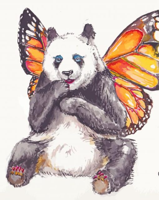 Panda With Wings Art Paint By Number