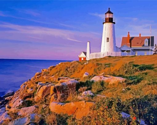 Pemaquid Point Light Paint By Number