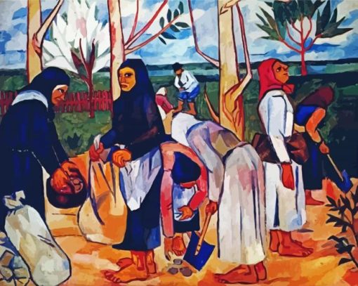 Planting Potatoes By Natalia Goncharova Paint By Numbers