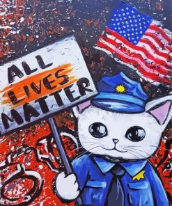 Police Cat Art Paint By Numbers