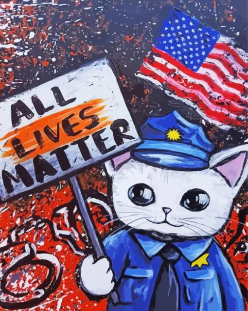 Police Cat Art Paint By Numbers