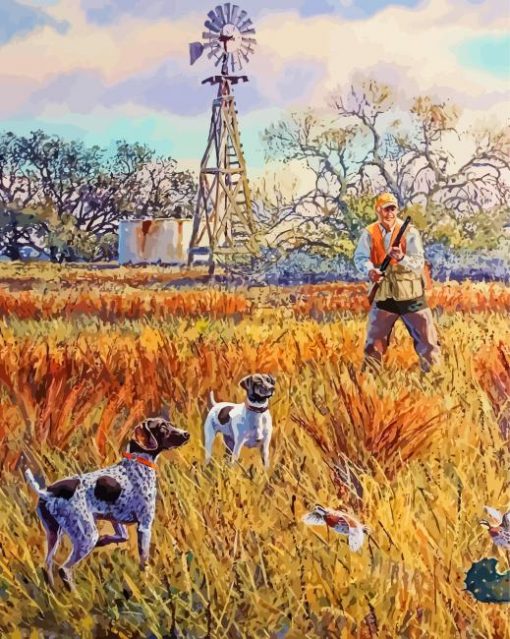 Quail Hunting Art Paint By Numbers