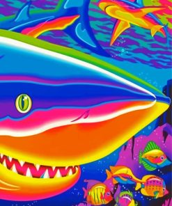 Rainbow Shark Art Paint By Numbers