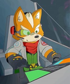 Red Fox Mccloud Star Fox Paint By Numbers