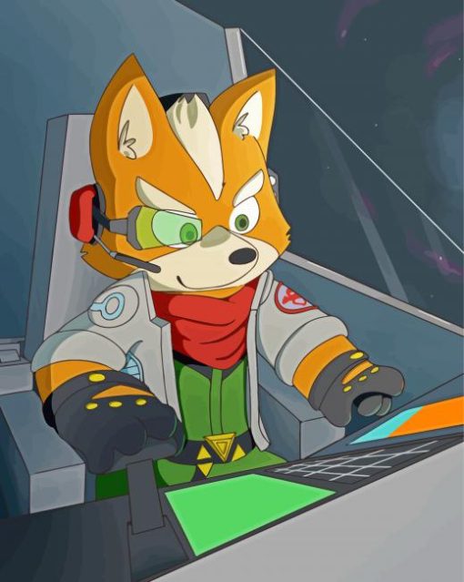 Red Fox Mccloud Star Fox Paint By Numbers