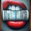 Red Lips With Money Paint By Numbers