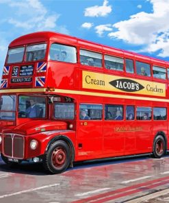 Routemaster Bus Art Paint By Number