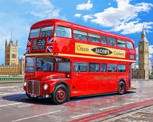 Routemaster Bus Art Paint By Number