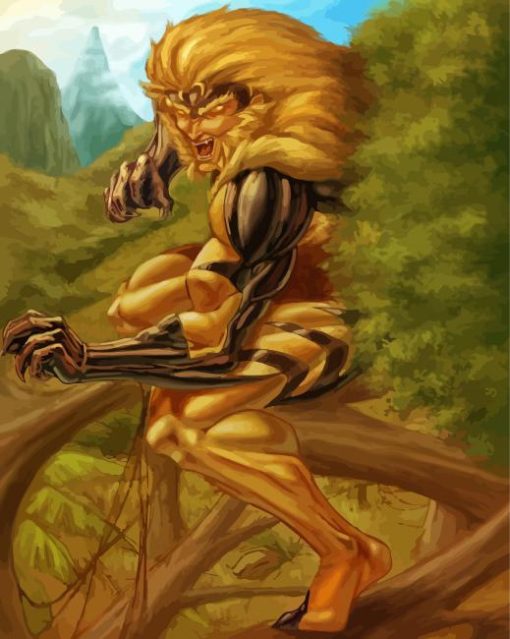 Sabretooth Marvel Paint By Numbers