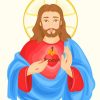 Sacred Heart Of Jesus Illustration Paint By Number