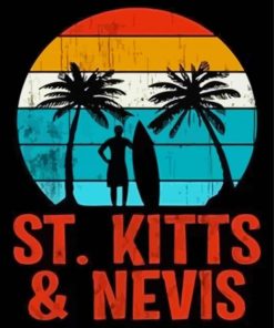 Saint Kitts And Nevis Poster Paint By Numbers