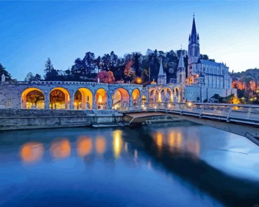 Sanctuary Of Our Lady Of Lourdes Basilica Paint By Numbers