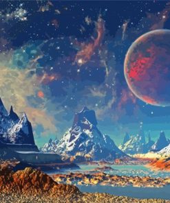 Sci-Fi Landscape Paint By Numbers