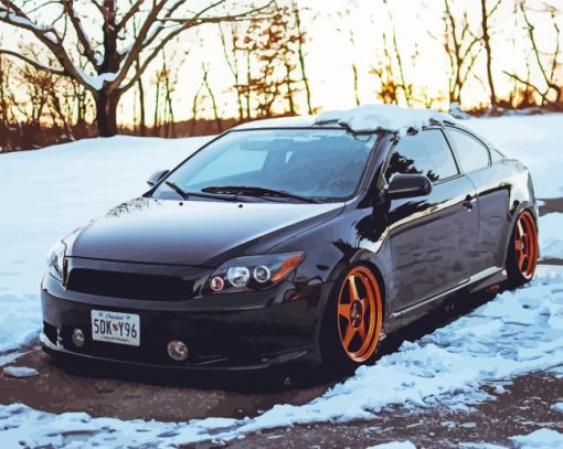 Scion Tc In The Snow Paint By Numbers